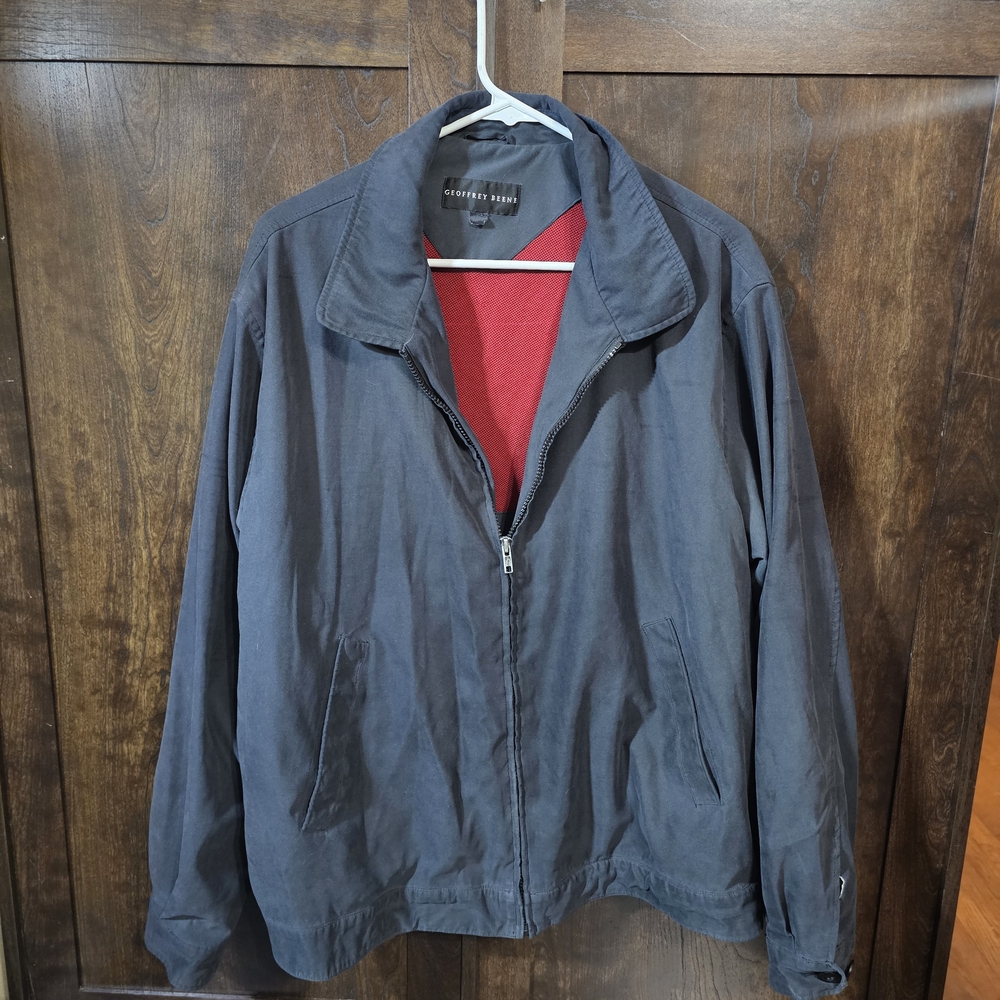 Geoffrey Beene Gray Lightweight Shirt Jacket with Full-Length Zipper